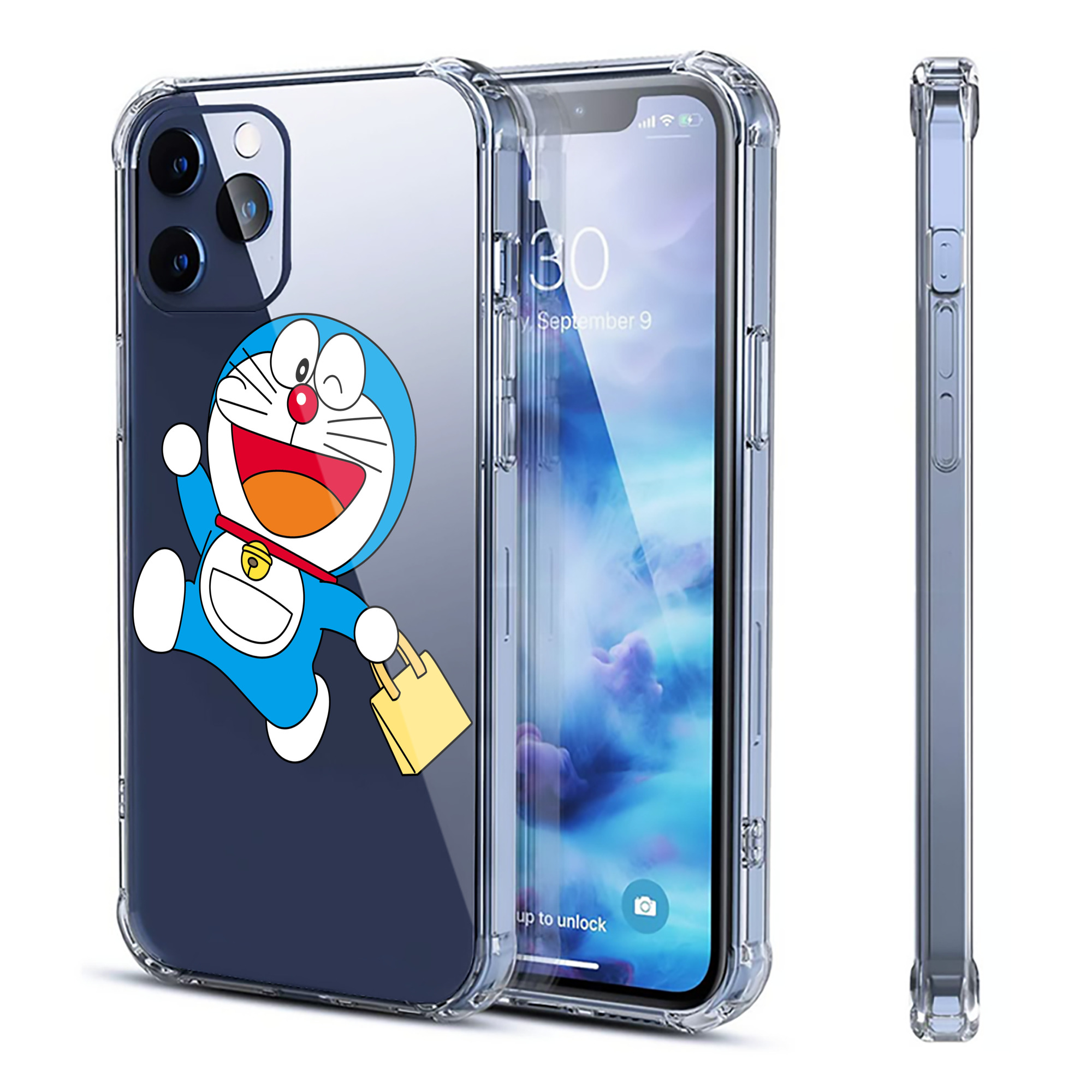 （画像用） ドラえもん Doraemon 【iPhone 12シリーズ対応】透明スマホケース（クリアソフトケース）